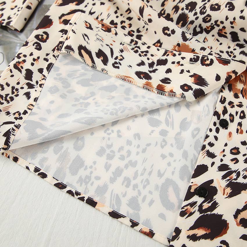 Animal Print Two Piece Set