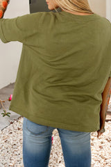 Floral Mesh Sleeve Top