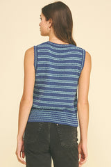 Striped Knit Sweater Top