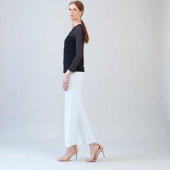 Soft Knit Top w/ Mesh Sleeves