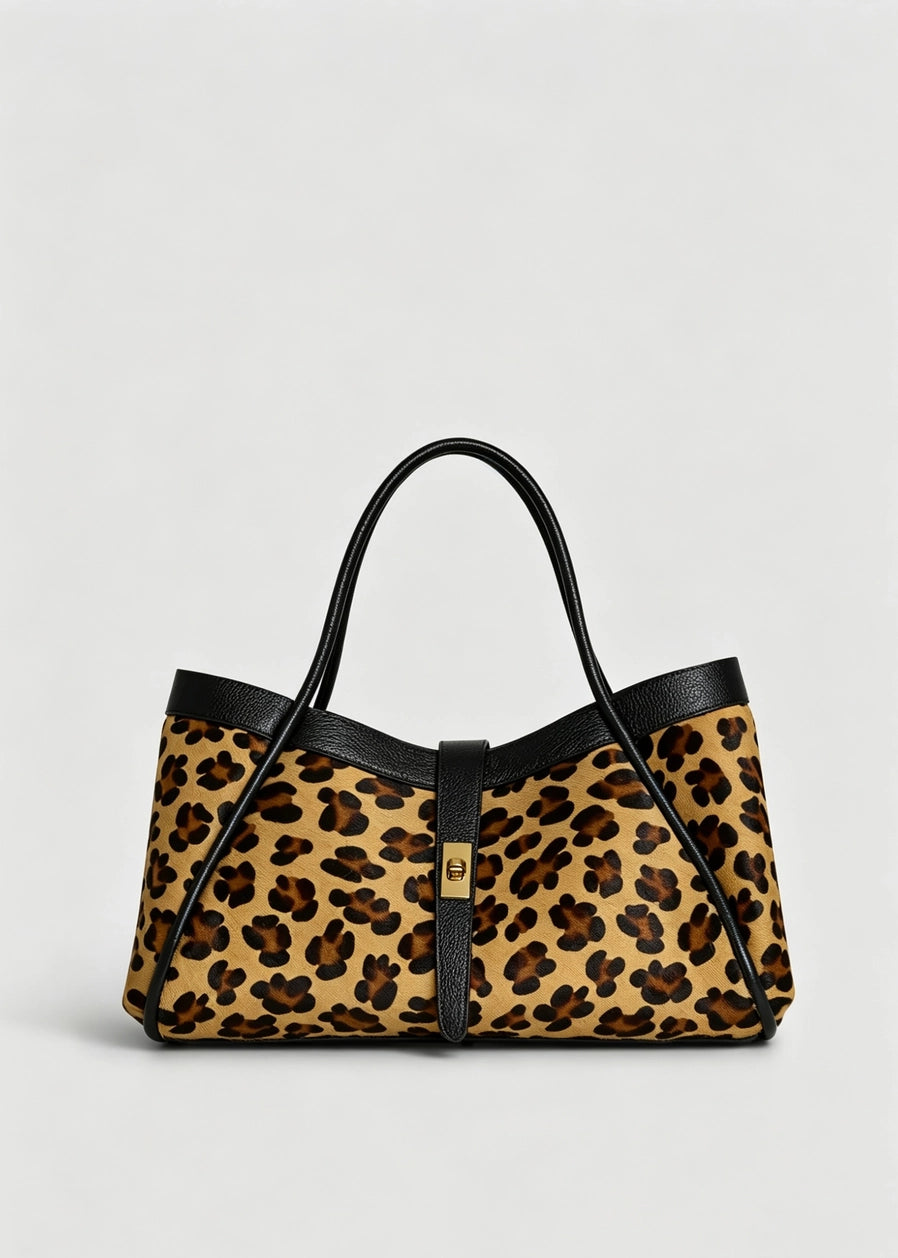 Genuine Calf Hair Togo Leather Bag