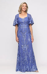 Embroidered Mesh Dress