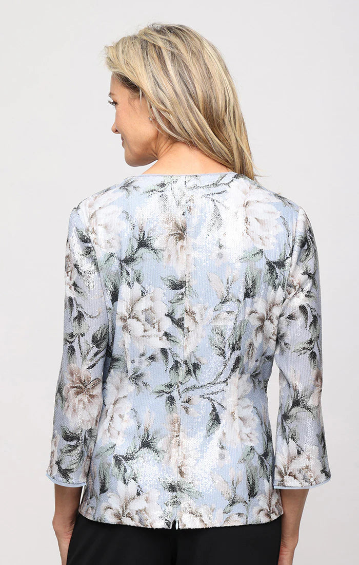 Printed Sequin Blouse