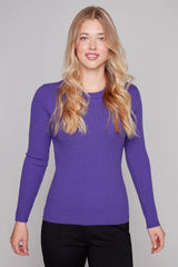 Long Sleeve Cable Knit Sweater