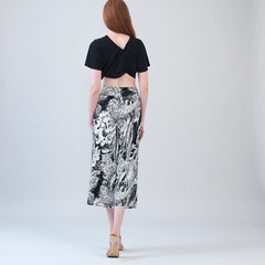 Abstract Crop Gaucho Pant