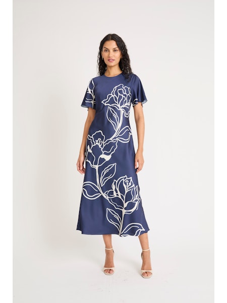 Floral Printed Midi Dress