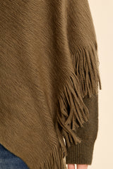 Knit Fringe Poncho