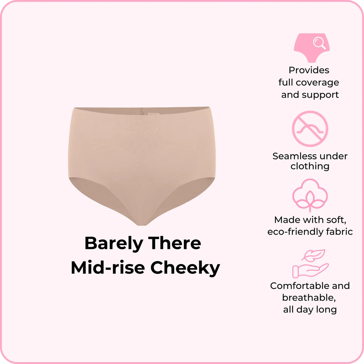 Boomba Barely There Mid-Rise Cheeky Underwear