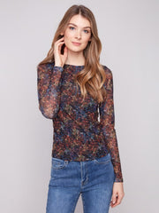 Floral Mesh Top