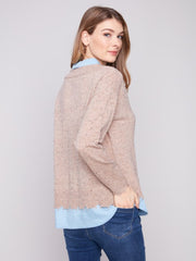 Vneck Sweater with Collar