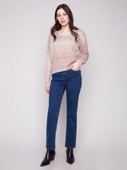 Space Dye V-Neck Sweater