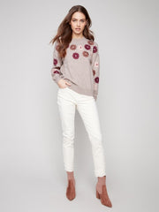 Floral Embroidered Sweater