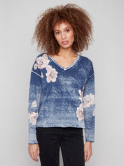 Reversible Floral Sweater