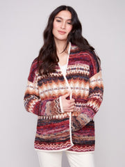 Long Jacquard Cardigan