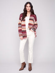 Long Jacquard Cardigan
