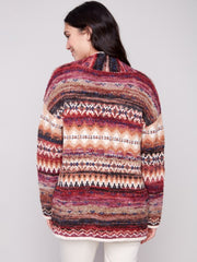Long Jacquard Cardigan