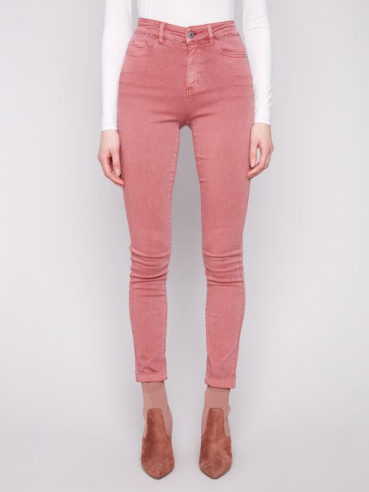 Cuffed Hem Twill Pant