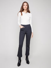 Rolled Cuff Pull On Ponte Pant