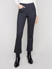 Rolled Cuff Pull On Ponte Pant