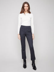 Rolled Cuff Pull On Ponte Pant