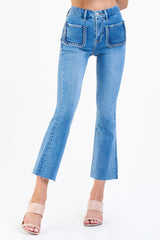 JEANNE SUPER HIGH RISE CROPPED FLARE JEANS