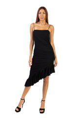 Maxima Asymmetrical Hem Ruched Dress