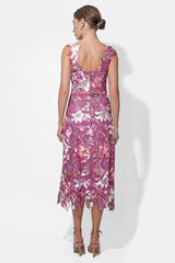 Prudence Floral Lace Midi Dress