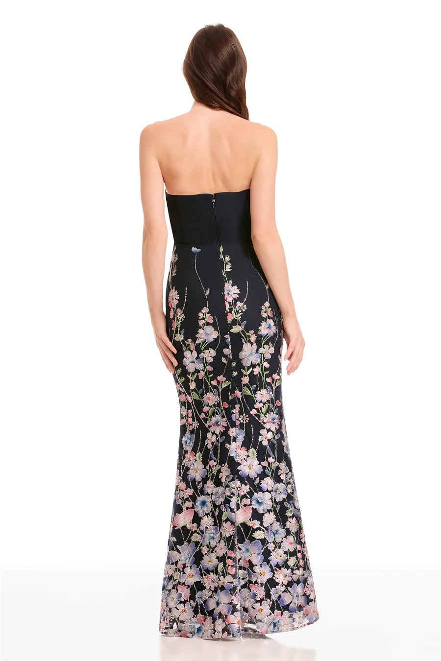 Fernanda V-Neck Strapless with Florals