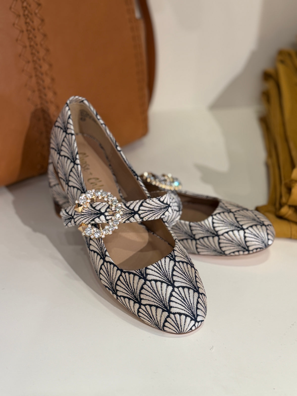 Enki Dazzling Buckle Mary Janes