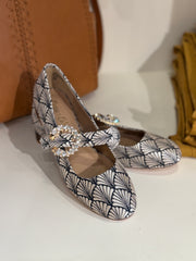 Enki Dazzling Buckle Mary Janes