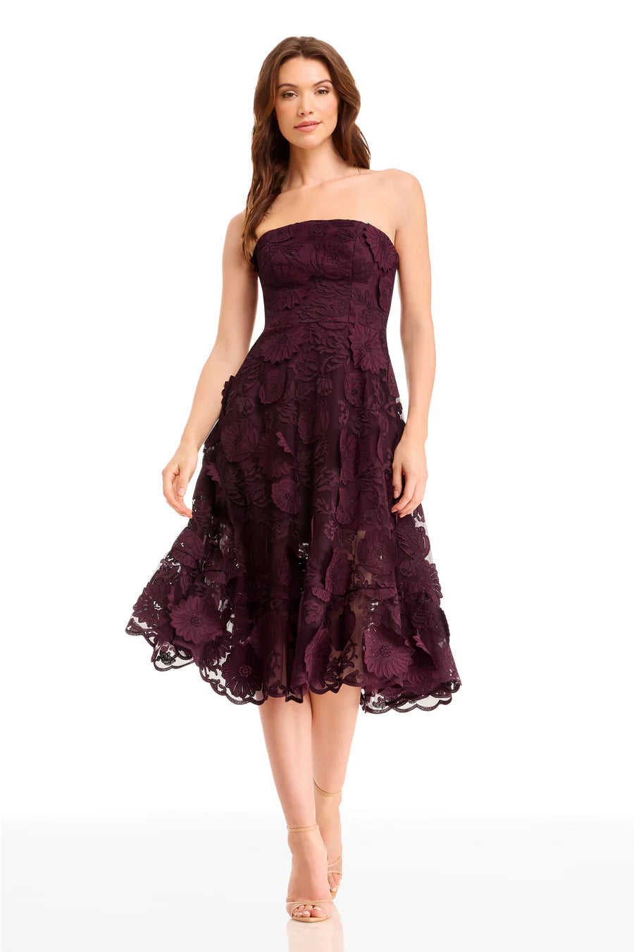 Kailyn Strapless 3D Embroidery