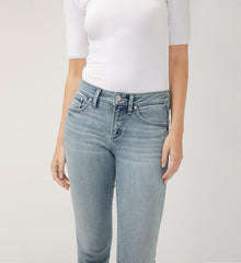 Suki Mid Rise Straight Crop Luxe Stretch Jeans