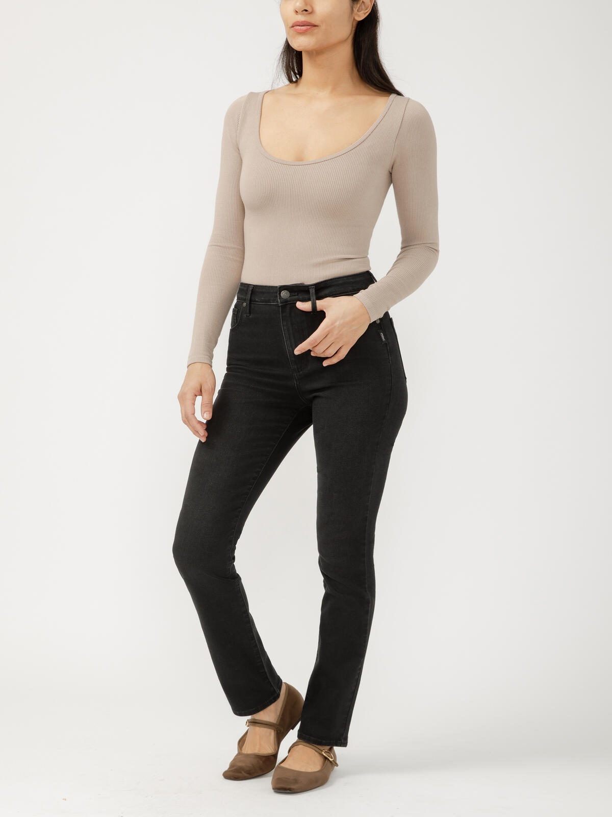 Isbister High Rise Straight Leg Luxe Stretch