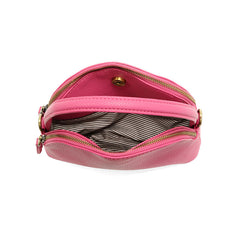 Larissa Double Zip Dome Crossbody