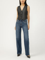 Highly Desirable High Rise Studded Trouser Leg