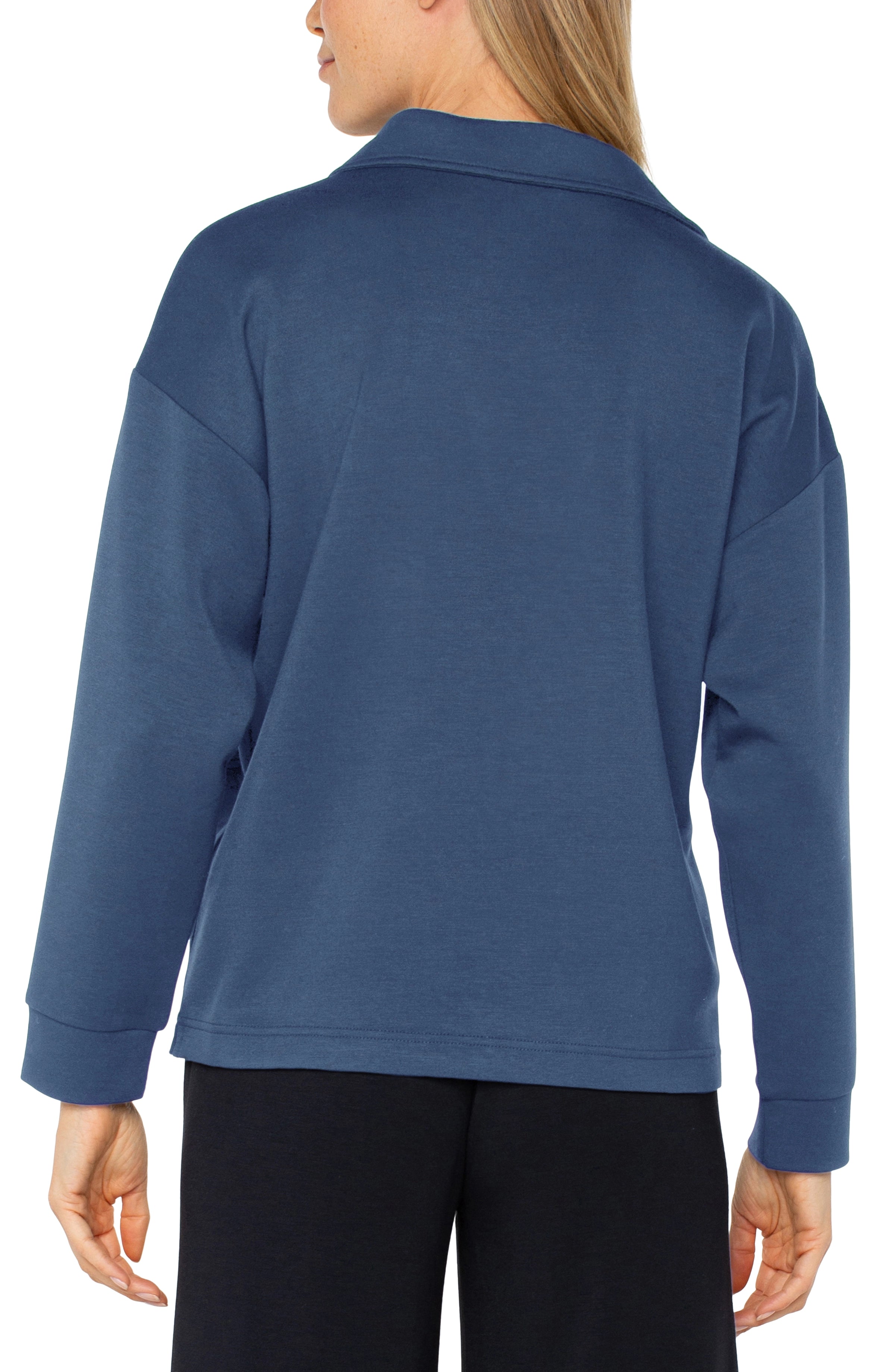 V-neck Popover With Collar