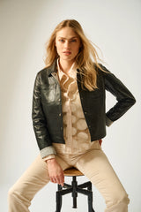 Lefei Regular Fit Leather Jacket