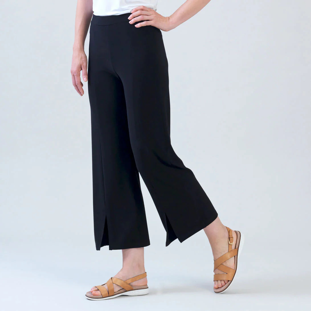 Relaxed Kick Front Slit Ankle Pant
