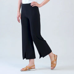 Relaxed Kick Front Slit Ankle Pant