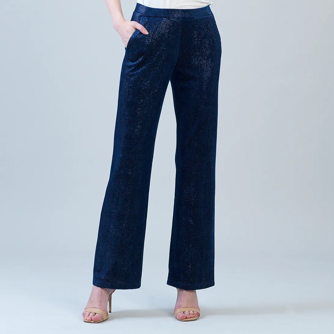 Velvet Shimmer Straight Leg Pant
