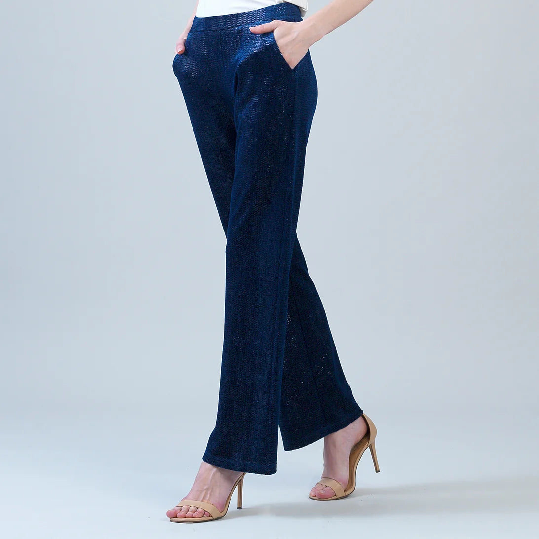 Velvet Shimmer Straight Leg Pant