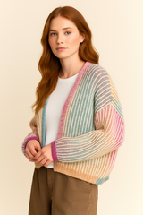 Striped Knit Cardigan