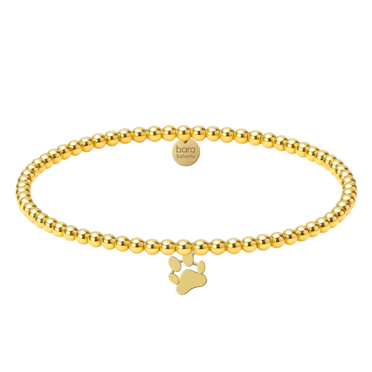 Paw Charm 3MM Beaded Bracelet