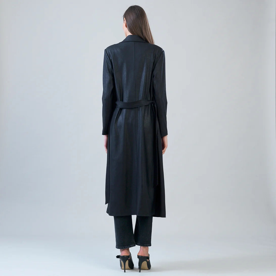 Liquid Leather Trench Coat