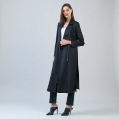 Liquid Leather Trench Coat