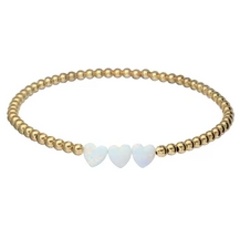 Opal Triple Heart Bracelet