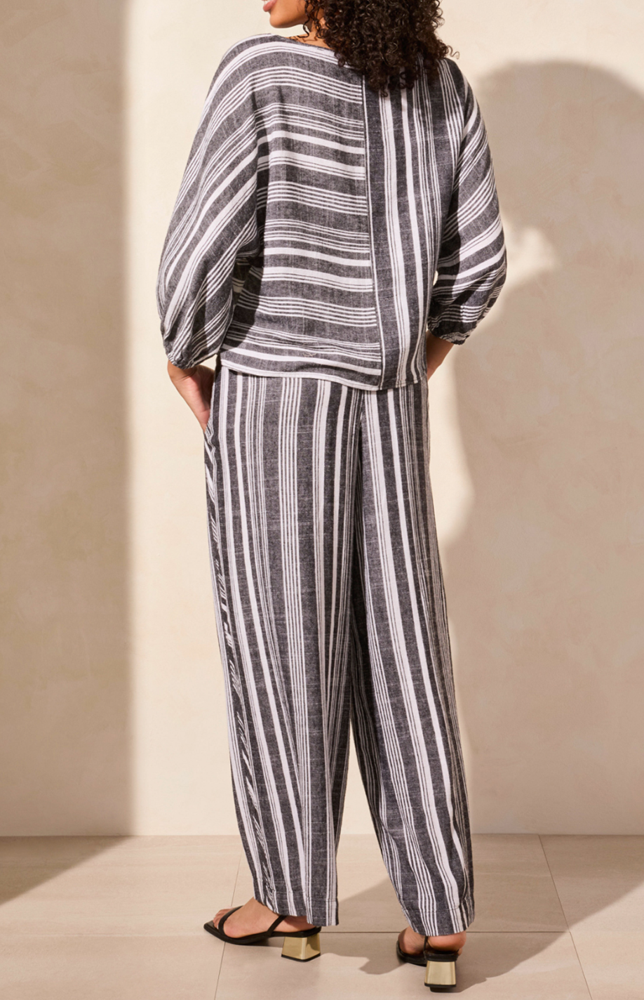 Pull On Wide Leg Stripe Pant