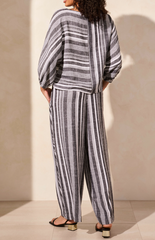 Pull On Wide Leg Stripe Pant