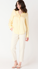 Long Sleeve Flowy Satin Button Down