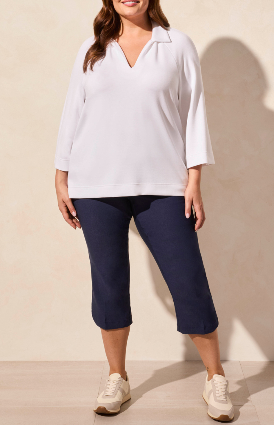 V-Neck w/ Collar Top